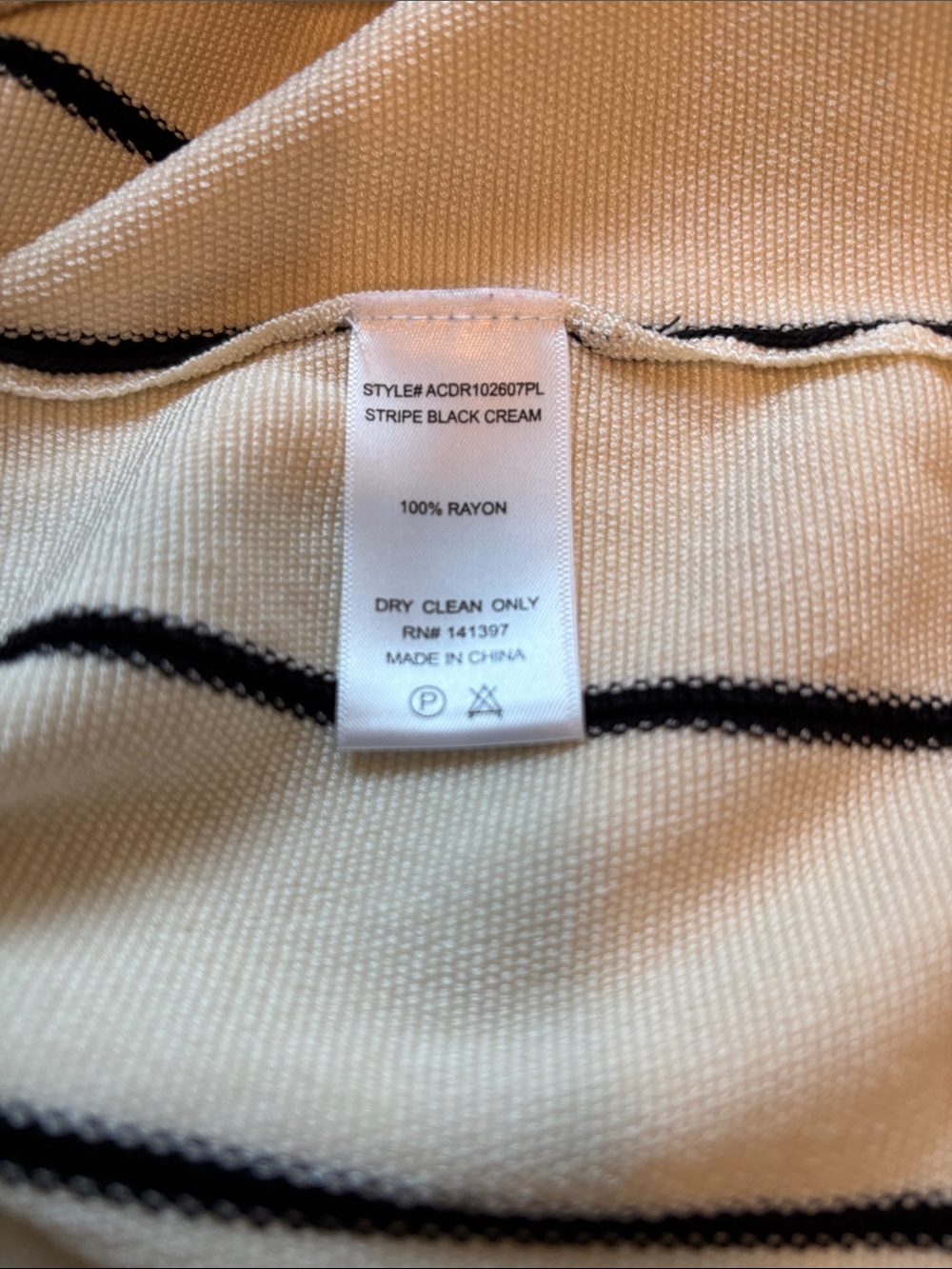 Astr Striped Knix Black and Cream Maxi Dress - Picture 6 of 7